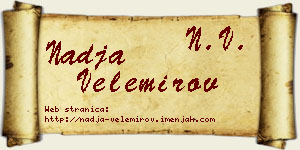 Nadja Velemirov vizit kartica